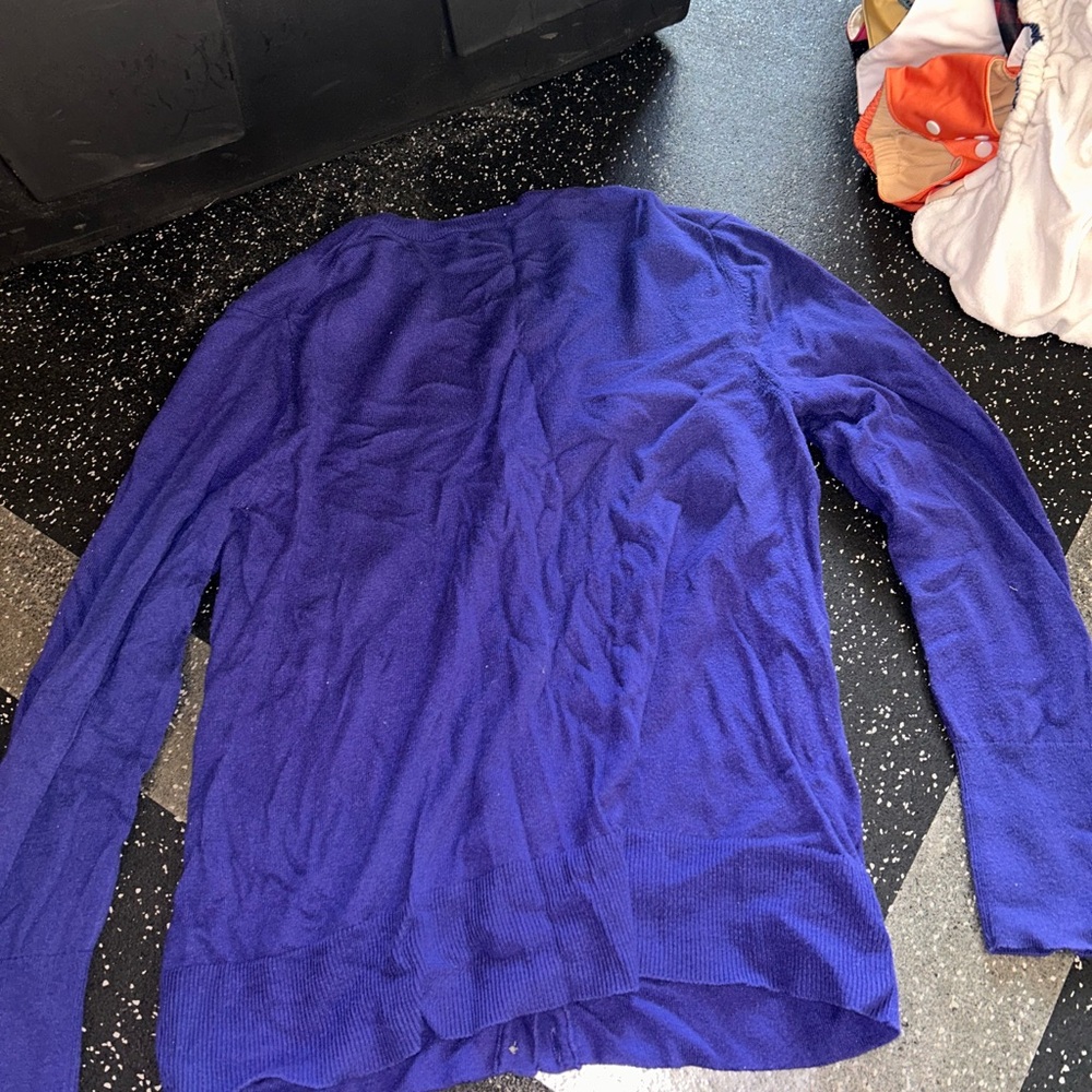 Blue Button-Up Cardigan - Picture 5 of 5